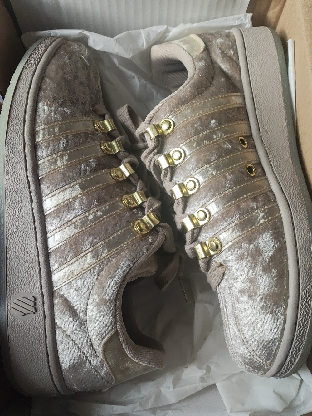 2 Pair Of KSwiss Vintage Shoes Velvet
